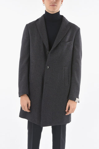 Half-Lined Tattersall Coat with Notch Lapel