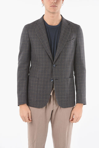 CC COLLECTION Check REWARD Side Vents 2-button Blazer