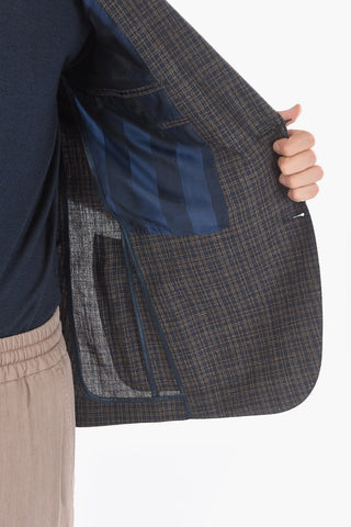 CC COLLECTION Check REWARD Side Vents 2-button Blazer