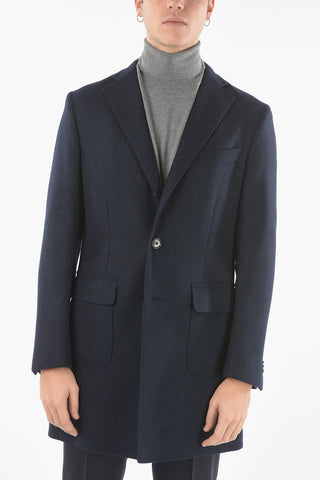 Cappotto Semifoderato con Spacco Posteriore e Tasca con Aletta