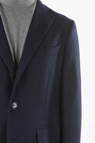 Cappotto Semifoderato con Spacco Posteriore e Tasca con Aletta