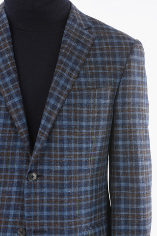 ACADEMY Lined Tattersall Blazer with Flap Pocket
