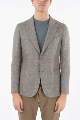 CC COLLECTION Braided Fabric REWARD Blazer with Golden Pin