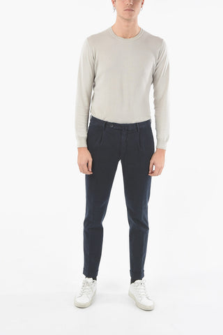 ID Cotton Stretch Cuffed Hem Pants