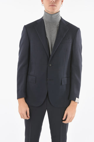 LEADER Lined Blazer with Flap Pocket and Side Vents