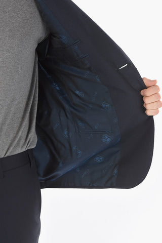 LEADER Lined Blazer with Flap Pocket and Side Vents