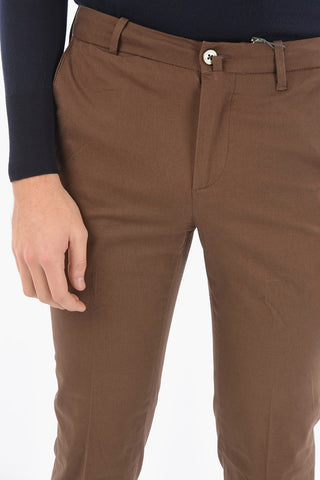 Pantalone Casual Sfoderato in Cotone con Cinque Tasche 