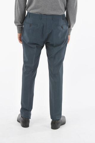 Pantalone Sfoderato con Zip e Gancetto e con Pinces