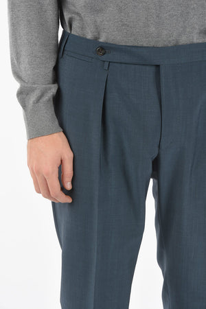 Pantalone Sfoderato con Zip e Gancetto e con Pinces