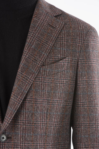 Half-Lined Tattersall GATE Blazer with Flush Pocket