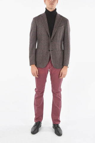 Half-Lined Tattersall GATE Blazer with Flush Pocket