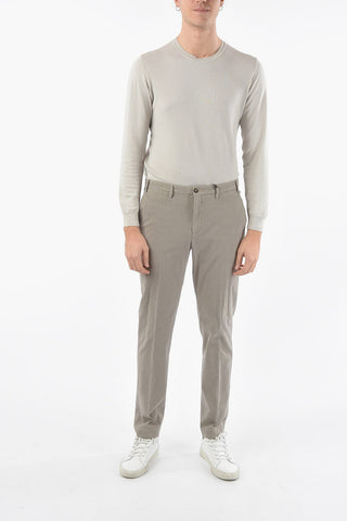 CC COLLECTION Micro Houndstooth Stretch Cotton Chino Pants