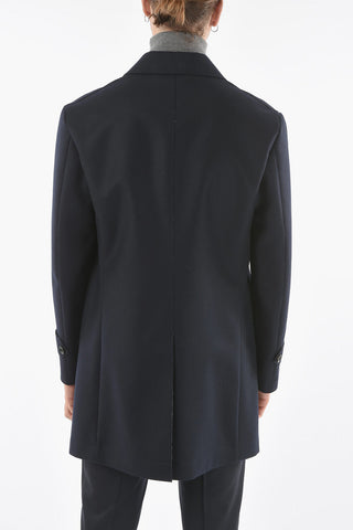 Unlined Coat with Back Vent and Tab on the Sleeves