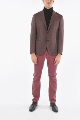 GATE Half-Lined Hopsack Blazer with Welt Pocket