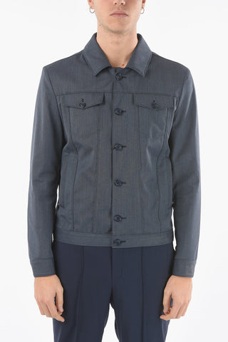 ID Overshirt IDENTITY a Tinta Unita con Doppio Taschino