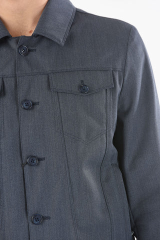 ID Overshirt IDENTITY a Tinta Unita con Doppio Taschino