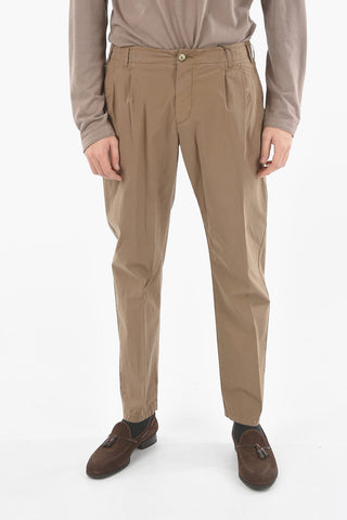 ID Cotton Stretch HUANTED Double pleated Pants