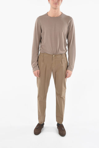 ID Cotton Stretch HUANTED Double pleated Pants