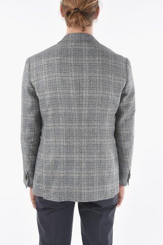 Checked GATE Lined Blazer with Patch Pockets
