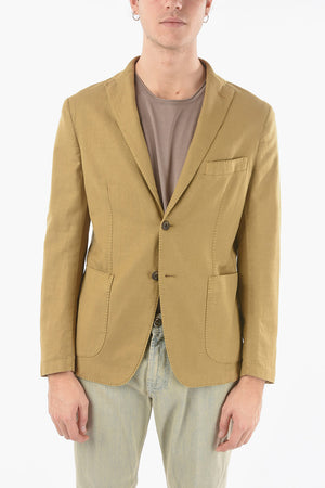 CC COLLECTION Giacca a 2 Bottoni RESCA In Twill di Cotone con Tasche a Toppa