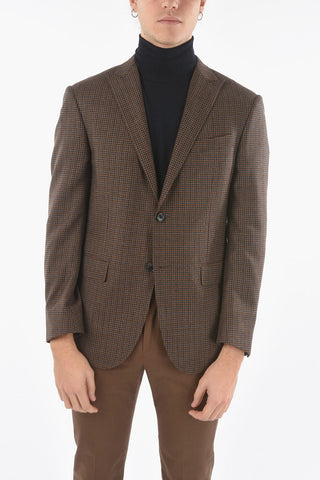 ACADEMY Lined Tattersall Blazer with Peak Lapel