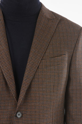 ACADEMY Lined Tattersall Blazer with Peak Lapel