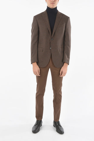 ACADEMY Lined Tattersall Blazer with Peak Lapel
