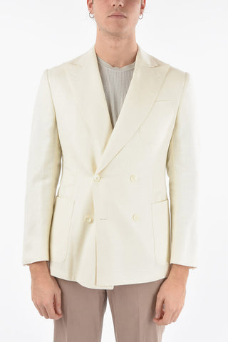 Peak Lapel Patch Pocket ACADEMY SOFT Double-Breasted Blazer