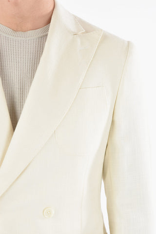 Peak Lapel Patch Pocket ACADEMY SOFT Double-Breasted Blazer