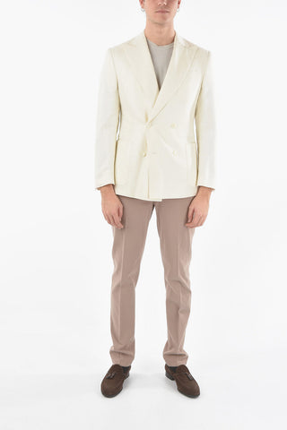 Peak Lapel Patch Pocket ACADEMY SOFT Double-Breasted Blazer