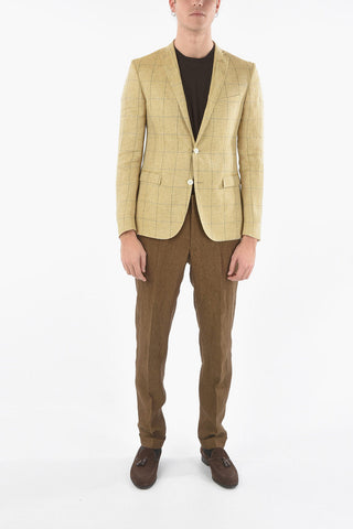 CC COLLECTION Blazer a 2 bottoni RIGHT Windowpane Check con Tasca con Aletta