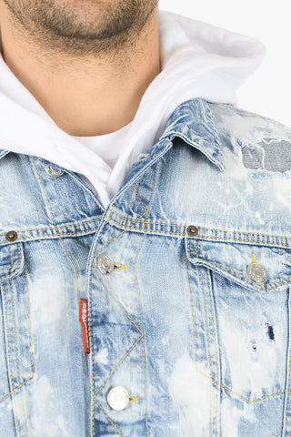 Light Wash DAN JEAN Distressed Denim Jacket