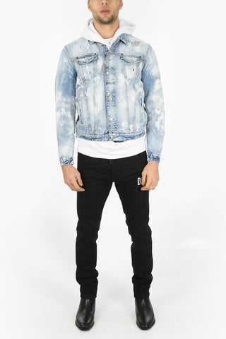 Light Wash DAN JEAN Distressed Denim Jacket