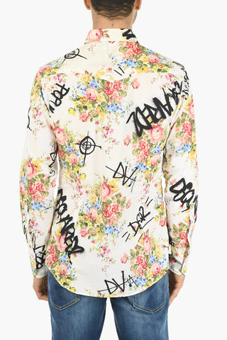 Standard Collar FLORAL GRAFFITI Shirt