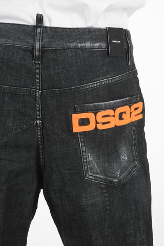 Cuffed Hem Stretch Denim COMBAT Jeans 17cm