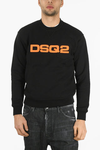 Crew Neck DSQ2 COOL FIT Front Logoed Sweatshirt