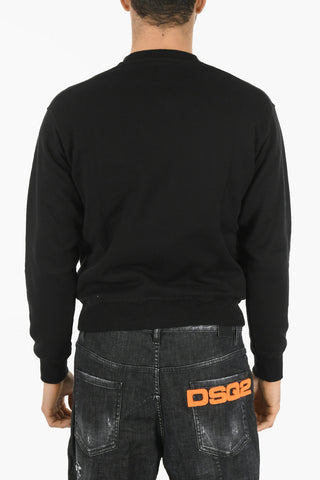 Crew Neck DSQ2 COOL FIT Front Logoed Sweatshirt
