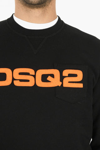 Crew Neck DSQ2 COOL FIT Front Logoed Sweatshirt