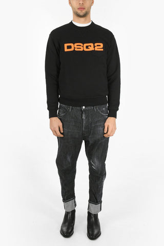Crew Neck DSQ2 COOL FIT Front Logoed Sweatshirt