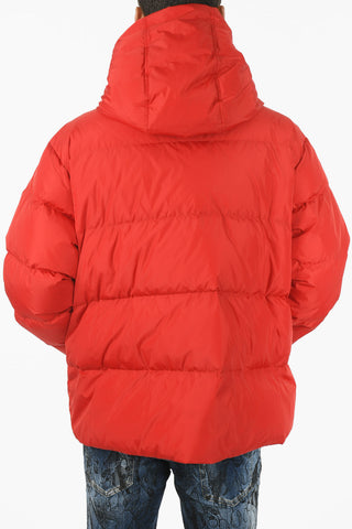 Front Zipped Puffer Down Jacket with Hood