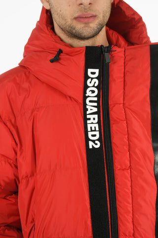 Front Zipped Puffer Down Jacket with Hood
