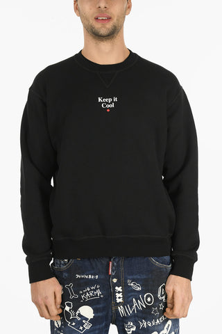Crew Neck KEEP IT COOL Printed Sweatshirt