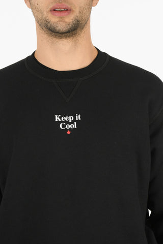 Crew Neck KEEP IT COOL Printed Sweatshirt