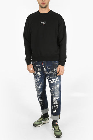 Crew Neck KEEP IT COOL Printed Sweatshirt