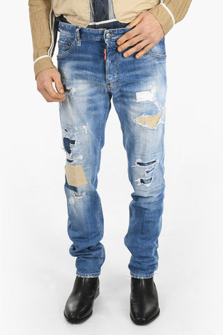 Jeans Distressed COOL GUY FIT con Toppe 17cm