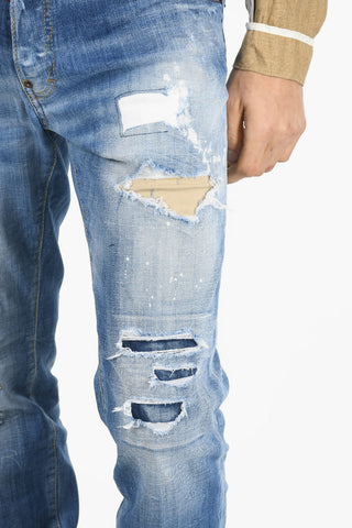 Jeans Distressed COOL GUY FIT con Toppe 17cm