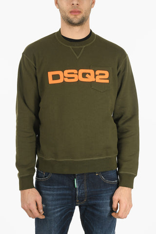 Crew Neck DSQ2 COOL FIT Front Logoed Sweatshirt