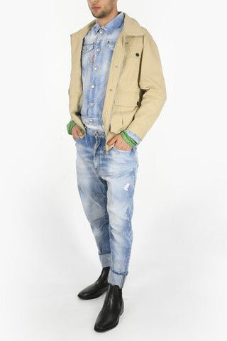 Giubbotto Utility con Gilet in Denim Removibile