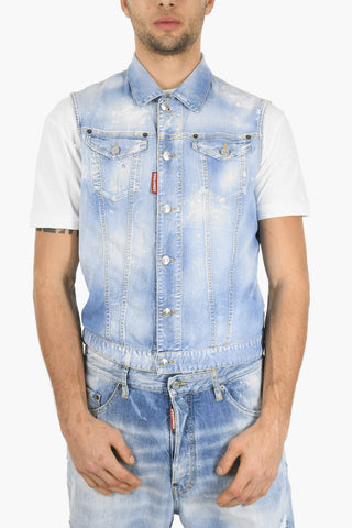 Giubbotto Utility con Gilet in Denim Removibile