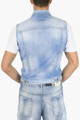 Giubbotto Utility con Gilet in Denim Removibile
